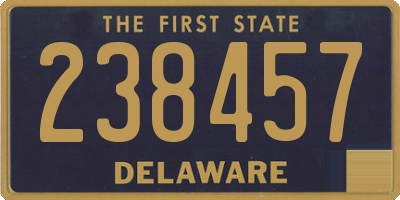 DE license plate 238457