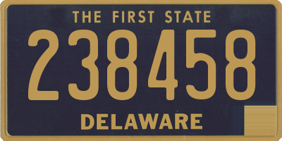 DE license plate 238458