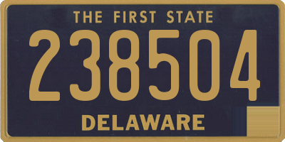 DE license plate 238504