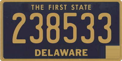 DE license plate 238533