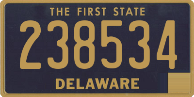 DE license plate 238534