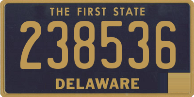 DE license plate 238536