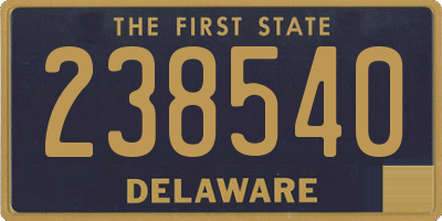 DE license plate 238540