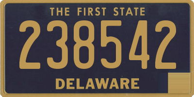 DE license plate 238542