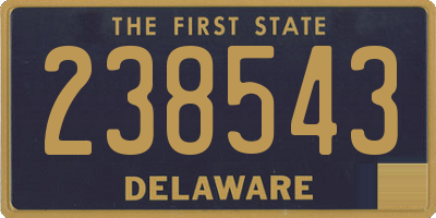 DE license plate 238543