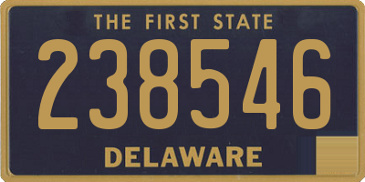DE license plate 238546