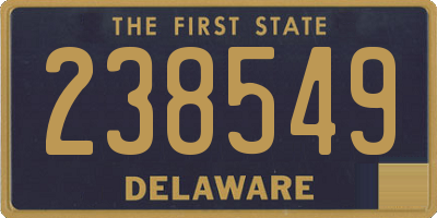 DE license plate 238549