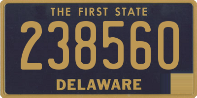 DE license plate 238560