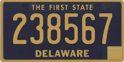 DE license plate 238567
