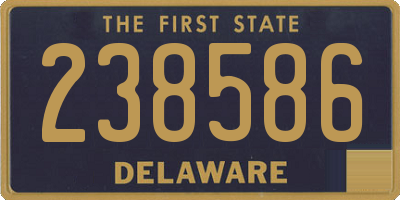 DE license plate 238586