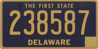 DE license plate 238587