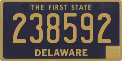 DE license plate 238592