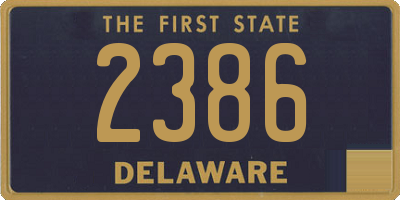 DE license plate 2386
