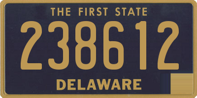 DE license plate 238612