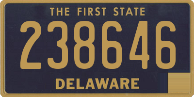 DE license plate 238646