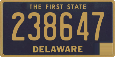 DE license plate 238647