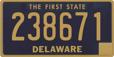 DE license plate 238671