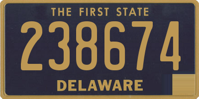 DE license plate 238674