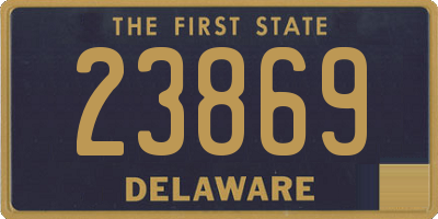 DE license plate 23869