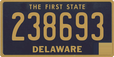DE license plate 238693