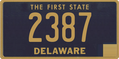 DE license plate 2387