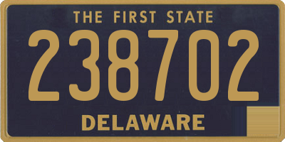 DE license plate 238702