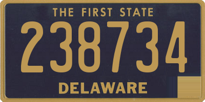 DE license plate 238734