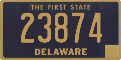 DE license plate 23874