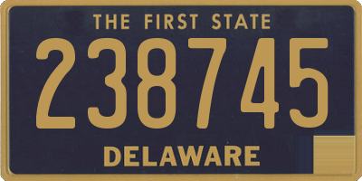 DE license plate 238745