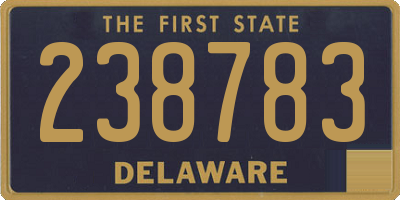 DE license plate 238783