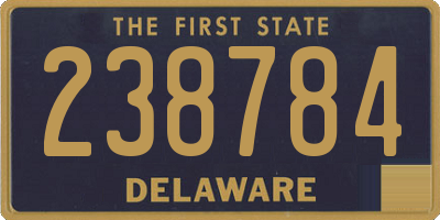 DE license plate 238784
