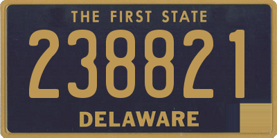 DE license plate 238821