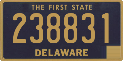 DE license plate 238831