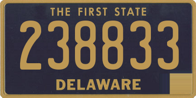 DE license plate 238833