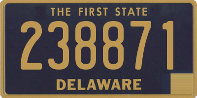 DE license plate 238871