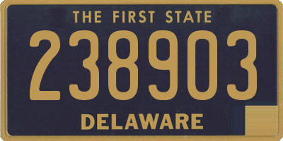 DE license plate 238903