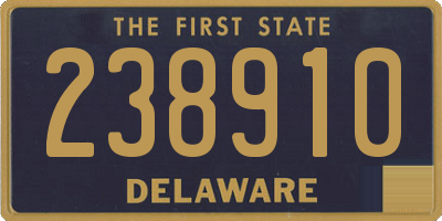 DE license plate 238910