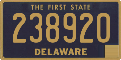 DE license plate 238920