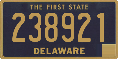 DE license plate 238921