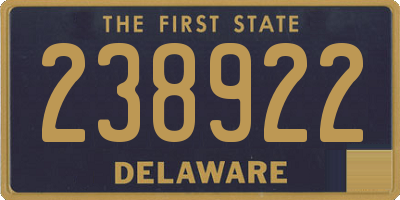 DE license plate 238922