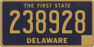 DE license plate 238928