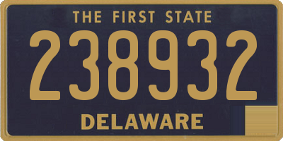 DE license plate 238932