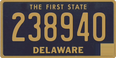 DE license plate 238940