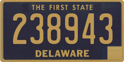 DE license plate 238943