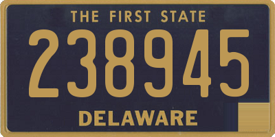 DE license plate 238945