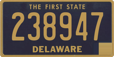 DE license plate 238947