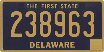 DE license plate 238963