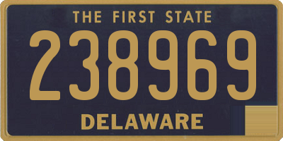DE license plate 238969