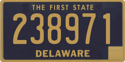 DE license plate 238971