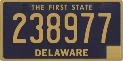 DE license plate 238977